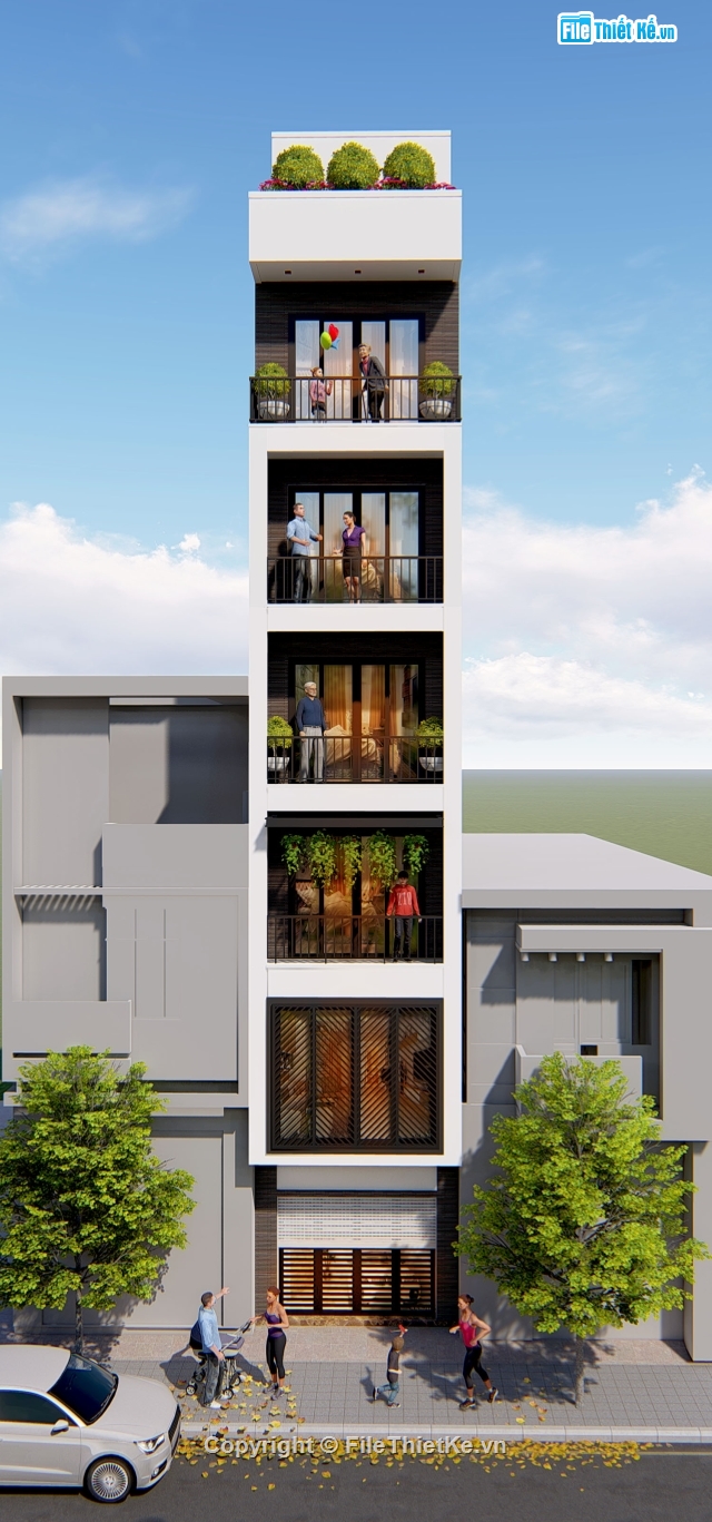 BVTC nhà dân,BVTC nhà lô phố,BVTC nhà phố,nhà dân 7 tầng,7 tầng