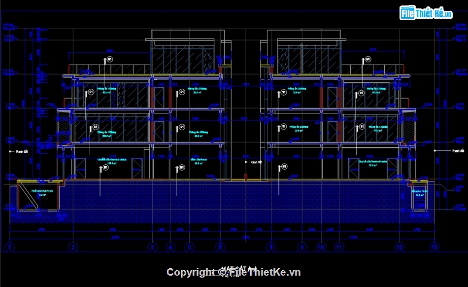 nhà hàng ẩm thực,bản vẽ nhà hàng,kiến trúc nhà hàng