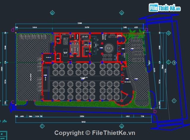 bản vẽ nhà hàng,thiết kế khách sạn,khách sạn Huy hoàng