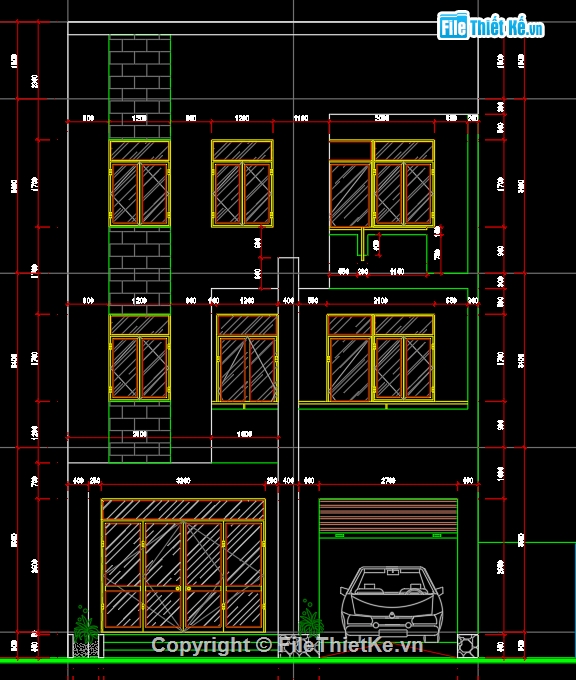 nhà nghỉ 3 tầng 8x15m,Bản vẽ nhà nghỉ 3 tầng 8x15m,thiết kế nhà nghỉ 3 tầng