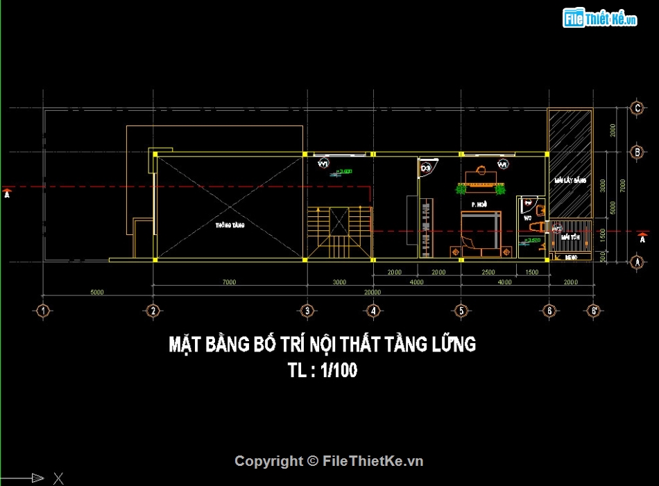 Bản vẽ nhà phố 1 tầng,Nhà phố 1 tầng 5x20m,Autocad nhà phố 1 tầng,Cad Nhà phố 1 tầng,Thiết kế nhà phố 1 tầng