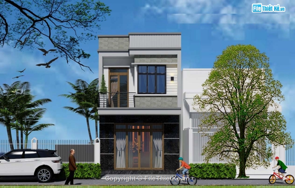 Nhà 2 tầng,Nhà phố 2 tầng,Bản vẽ thiết kế Nhà 2 tầng,full bản vẽ nhà phố rộng 5m,nhà phố 2 tầng rộng 5m,file cad nhà phố 2 tầng