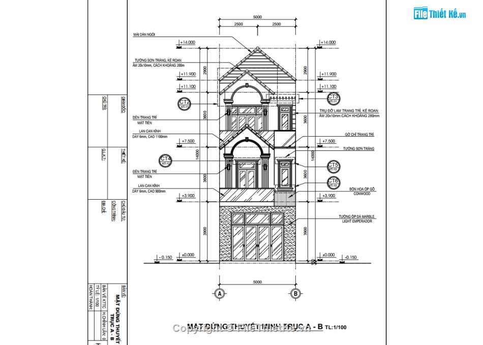 Nhà phố,nhà phố  3 tầng,bản vẽ nhà phố,kiến trúc nhà phố
