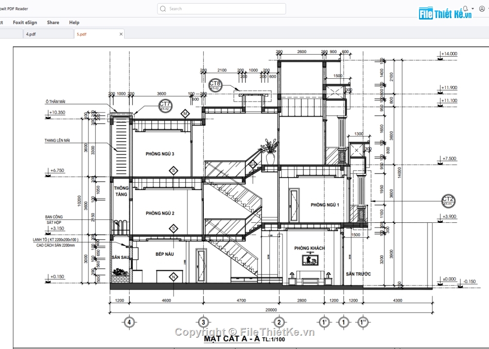 Nhà phố,nhà phố  3 tầng,bản vẽ nhà phố,kiến trúc nhà phố