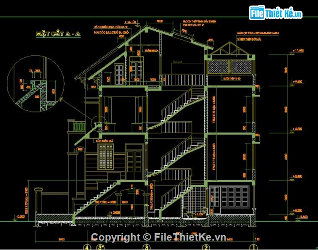 Nhà phố kích thước 7x17m,nhà phố 3 tầng rưỡi,nhà dạng biệt thự