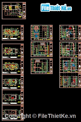 nhà phố 3 tầng,nhà phố đẹp,nhà tân cổ điển 3 tầng,Nhà phố 3 tầng 6.4x16m,bản vẽ nhà tân cổ điển 3 tầng