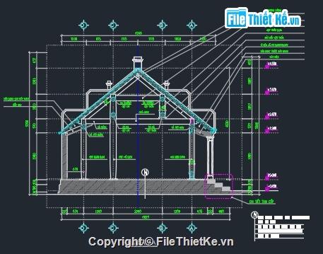 đền thờ 6.8x7.2m,thiết kế đề thờ,nhà thờ họ 3 gian,nhà thờ họ 3 gian 6.8x7.2m,bản vẽ cad nhà thờ họ,nhà thờ họ