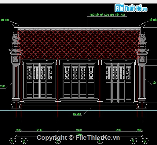 Bản vẽ nhà thờ họ 3 gian,Nhà thờ họ 3 gian,Bản vẽ nhà thờ họ,thiết kế nhà thờ,nhà thờ 3 gian