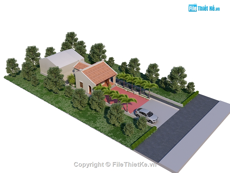 nhà thờ 5 gian 7.29x8.049m,file 3dsmax+autocad full kiến trúc - kết cấu,bản vẽ nhà thờ họ 5 gian,thiết kế nhà thờ họ 5 gian