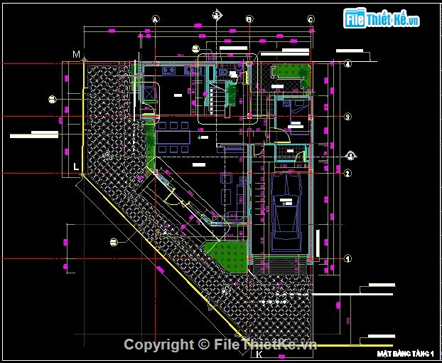 thiết kế nhà vườn,nhà vườn 5 tầng,nhà góc,thiết kế nhà góc,bản vẽ nhà góc,nhà góc 12.4m x 13.4m