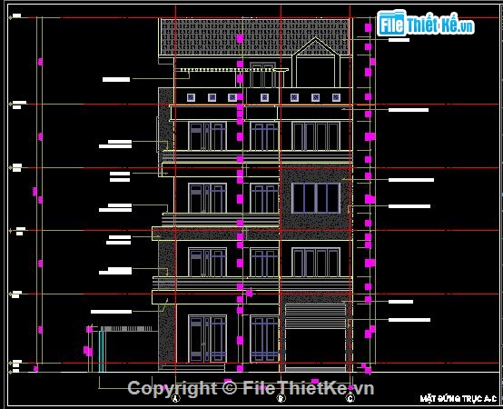 thiết kế nhà vườn,nhà vườn 5 tầng,nhà góc,thiết kế nhà góc,bản vẽ nhà góc,nhà góc 12.4m x 13.4m