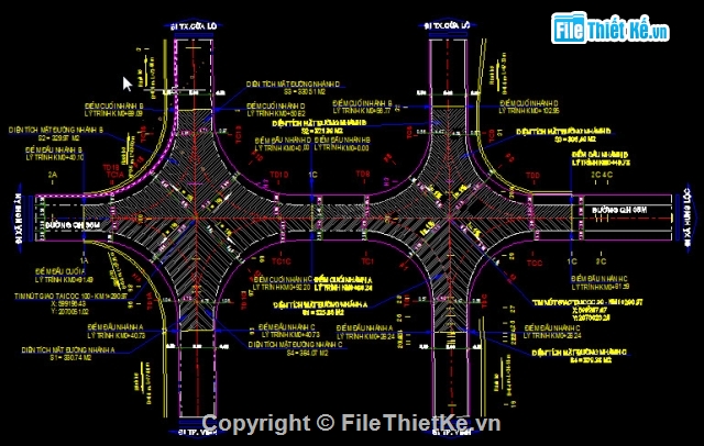 Bản vẽ,thiết kế đường,thiết kế nút giao