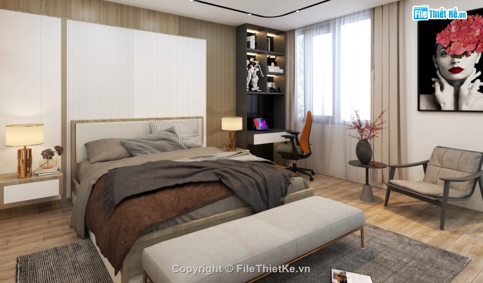 phòng hiện đại,phòng đẹp,thiết kế phòng ngủ hiện đại,4 phòng ngủ,thiết kế phòng ngủ đẹp