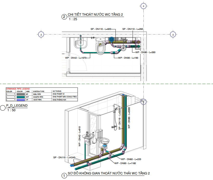 cấp thoát nước,cấp thoát nước nhà phố,hồ sơ cấp thoát nước,thiết kế revit cấp thoát nước