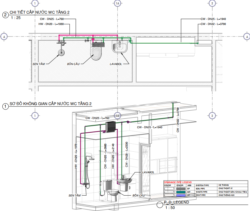 cấp thoát nước,cấp thoát nước nhà phố,hồ sơ cấp thoát nước,thiết kế revit cấp thoát nước