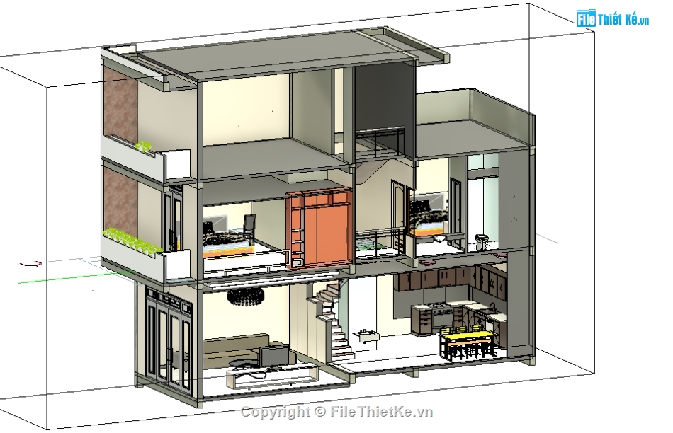 Bản vẽ nhà phố,nhà 3 tầng hiện đại,nhà hiện đại,bản vẽ nhà phố revit