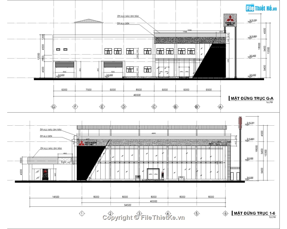 thiết kế Showroom ô tô,thiết kế cad ô tô,kiến trúc showroom ô tô