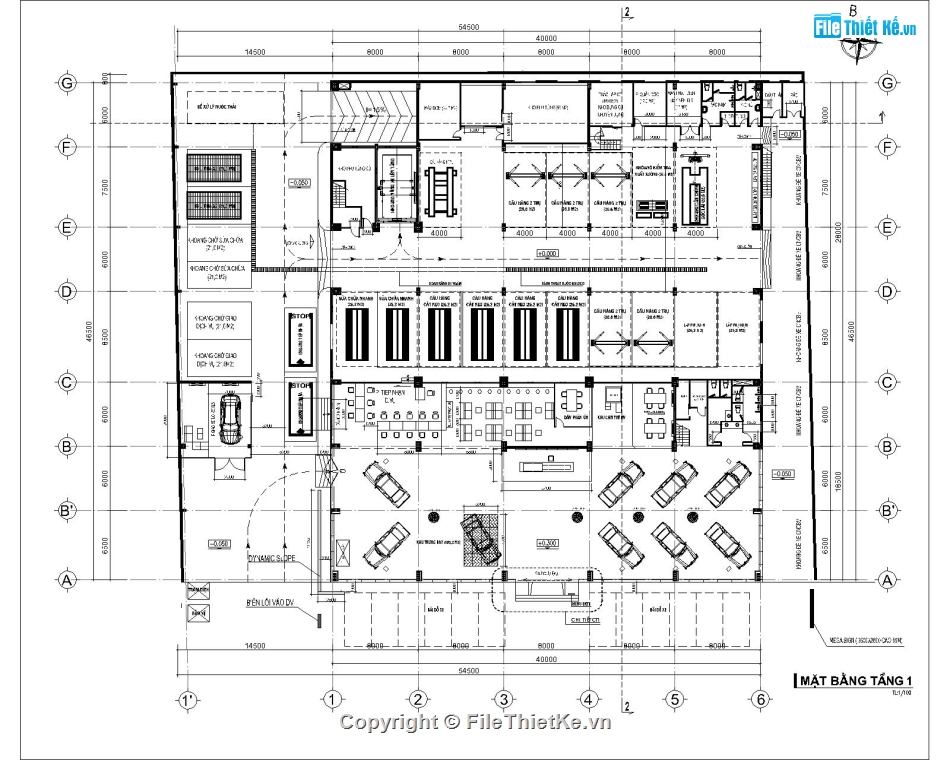 thiết kế Showroom ô tô,thiết kế cad ô tô,kiến trúc showroom ô tô