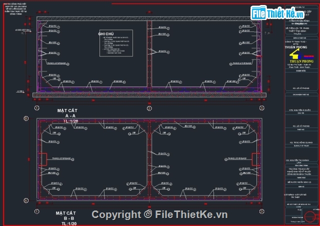 Bể nước ngầm,Bản vẽ thi công,Bể nước ngầm 50m3,cad bể nước ngầm