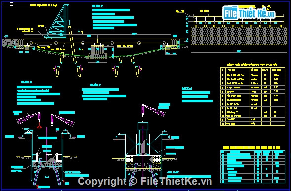 thiết kế bản vẽ thi công,cầu 3 nhịp 12m,khổ cầu B=6+2x0.5m,bản vẽ thiết kế cầu