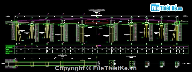 Bản vẽ autocad,cầu đường,thiết kế cầu Cái Mơn,bản vẽ cầu Cái Mơn