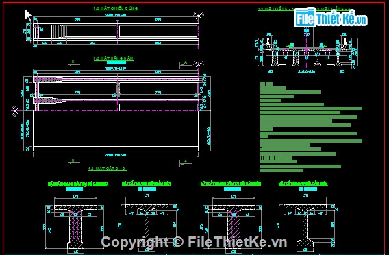 thiết kế cầu,Thiết kế thi công cầu dầm T,Thi công cầu dầm T 1 nhịp 33m,Thiết kế cầu dầm T