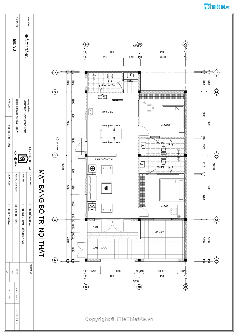 Bản vẽ thiết kế thi công nhà mái nhật,nhà kích thước 9x16.8m,full bản vẽ nhà 1 tầng,nhà mái nhật