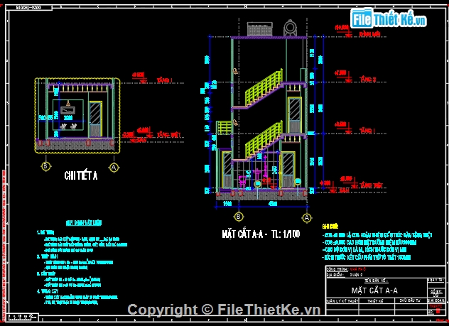 bản vẽ thiết kế thi công nhà 6x17m,Bản vẽ nhà phố 3 tầng,dự toán nhà phố 6x17m,nhà phố 3 tầng 6x17m