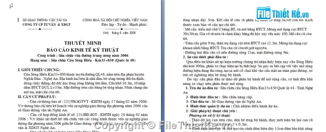 thiết kế cầu,thiết kế thi công,Bản tính cầu,sửa chữa cầu 10 nhịp 33m,Khổ cầu B=8.43+2x0.5m