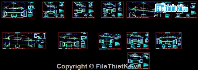 thiết kế đường,mặt cắt ngang,Bản vẽ thiết kế cống,Bản vẽ thiết kế trắc ngang tuyến