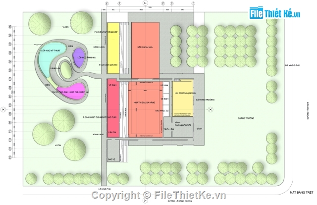 bản vẽ nhà văn hóa,trung tâm văn hóa huyện,nhà văn hóa huyện cam lâm