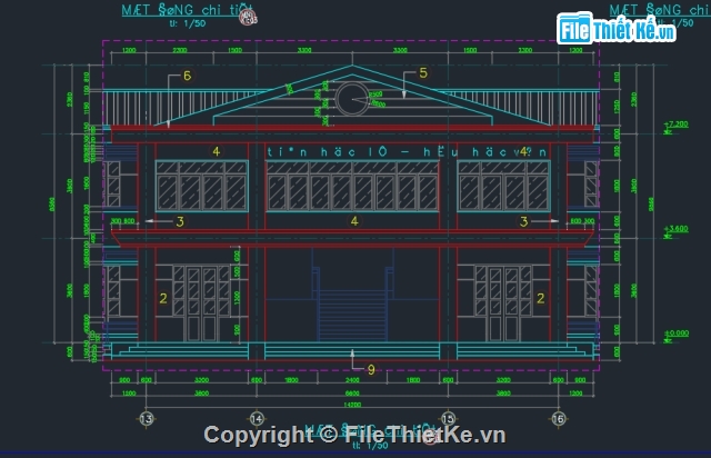 bản vẽ trường tiểu học,mẫu thiết kế trường học,trường tiểu học Nguyễn Ngọc Bình