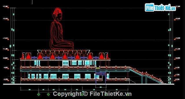 thiết kế tượng phật,thiết kế quan âm cát,tượng quan âm,tượng phật,thiết kế chùa