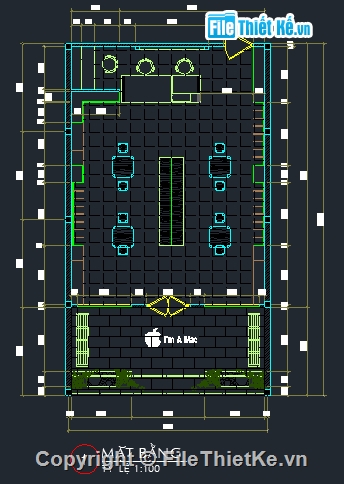 Bản vẽ cửa hàng điện thoại,bản vẽ Apple Store,Cửa hàng điện thoại 6.8x12m,Cửa hàng điện thoại,bản vẽ cửa hàng điện thoai + Shetchup