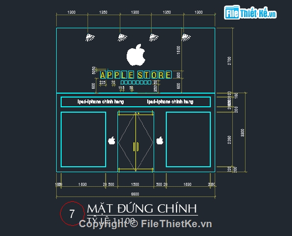 Bản vẽ cửa hàng điện thoại,bản vẽ Apple Store,Cửa hàng điện thoại 6.8x12m,Cửa hàng điện thoại,bản vẽ cửa hàng điện thoai + Shetchup