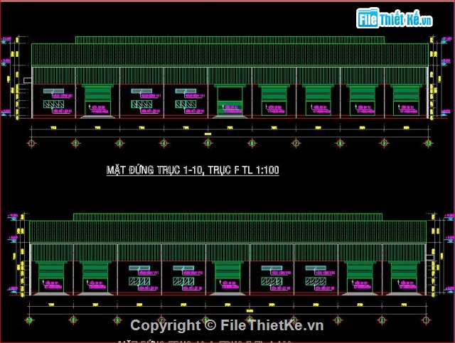 Xưởng sản xuất thủy sản,thiết kế Xưởng sản xuất,bản vẽ xưởng sản xuất thủy sản,xưởng sản xuất kích thước 63 x 65m