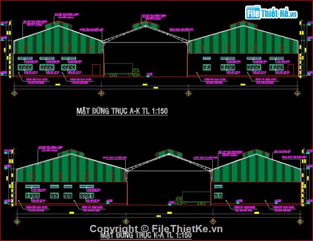 Xưởng sản xuất thủy sản,thiết kế Xưởng sản xuất,bản vẽ xưởng sản xuất thủy sản,xưởng sản xuất kích thước 63 x 65m