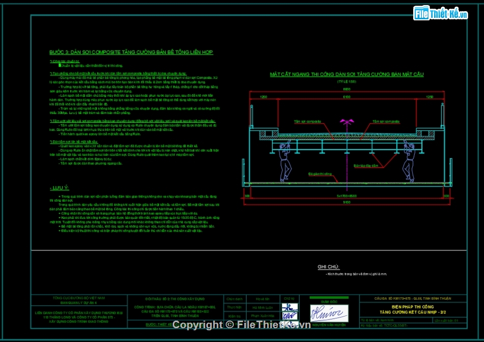 sửa chữa cầu,gia cố cầu,gia cường cầu,autocad sửa chữa cầu,biện pháp sửa chữa cầu