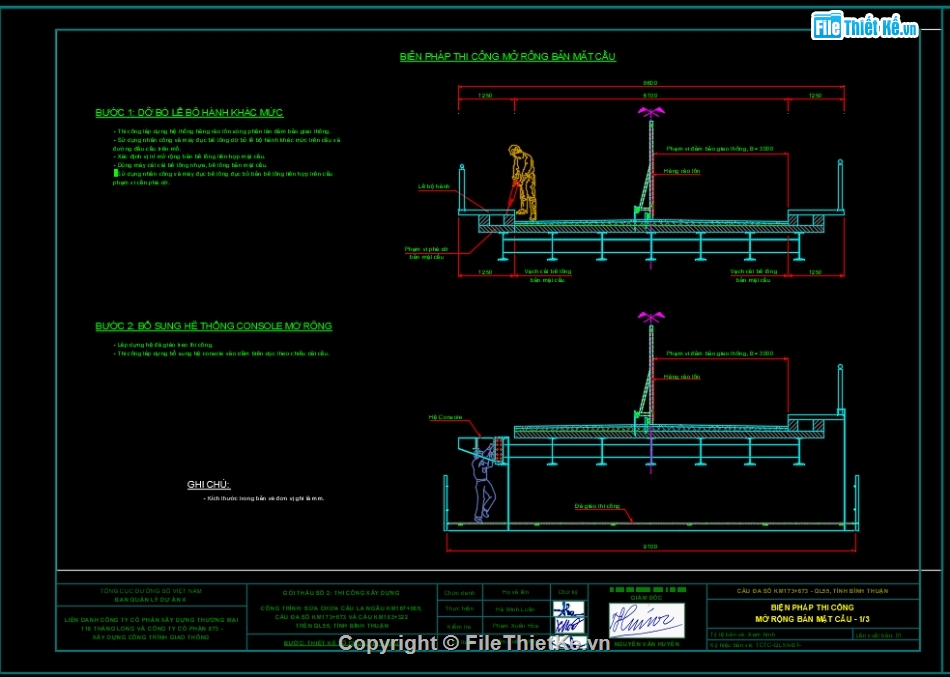 sửa chữa cầu,gia cố cầu,gia cường cầu,autocad sửa chữa cầu,biện pháp sửa chữa cầu