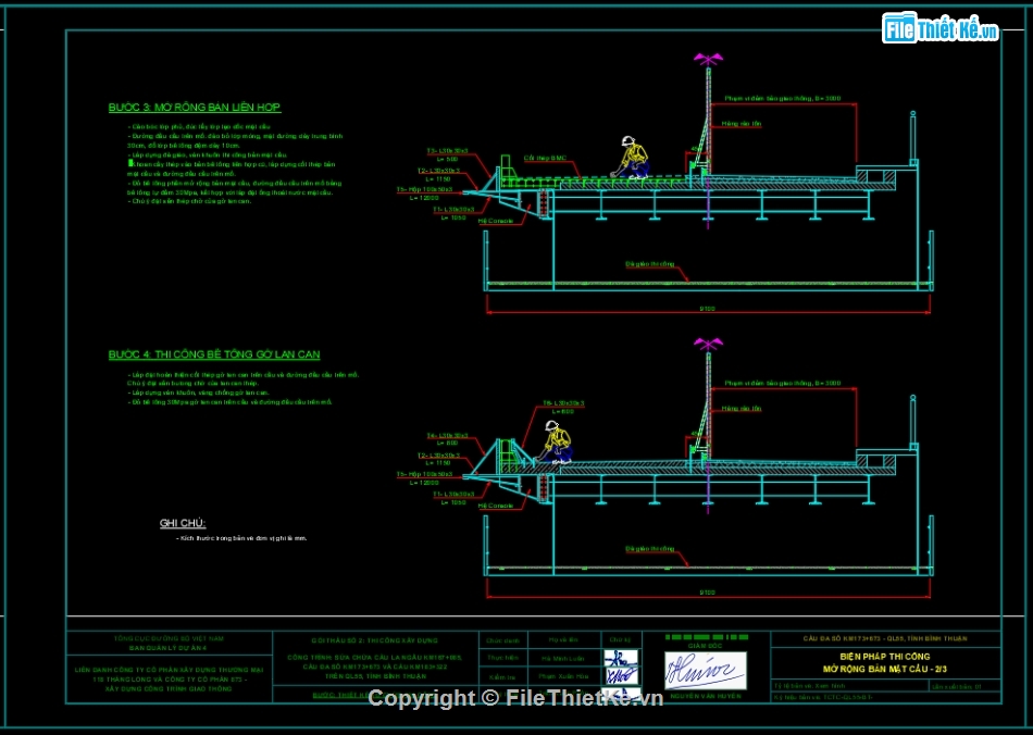 sửa chữa cầu,gia cố cầu,gia cường cầu,autocad sửa chữa cầu,biện pháp sửa chữa cầu