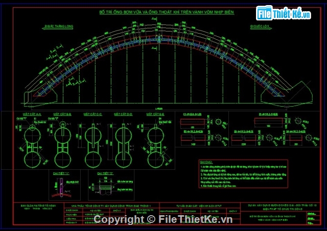 Bản vẽ,Bản vẽ thi công,bơm bê tông,công nghệ,vòm,bê tông