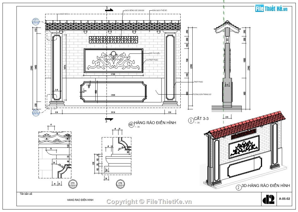 Nhà thờ họ,Revit nhà thờ họ,Nhà thờ họ 7.5x13.5m,Thiết kế nhà thờ họ