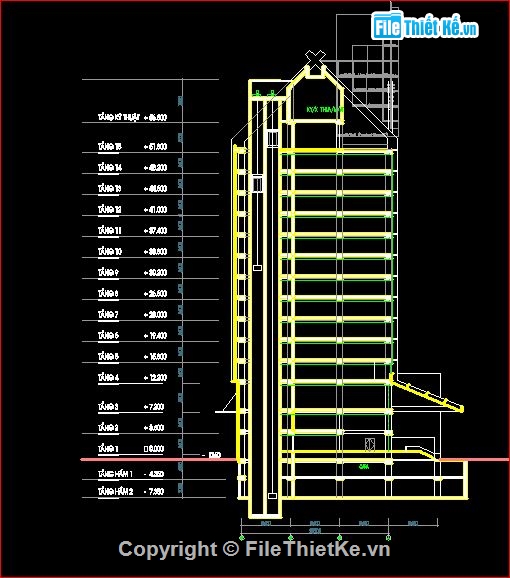 nhà 15 tầng,kiến trúc tòa nhà 15 tầng,điện nước tòa nhà 15 tầng