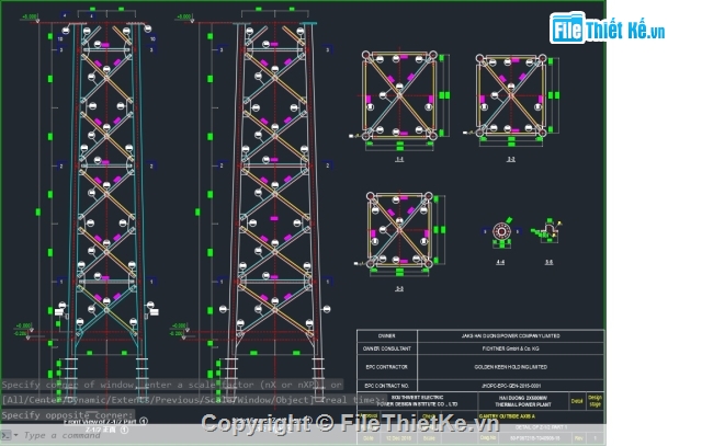 trạm điện,Dự án nhiệt điện,Bản vẽ autocad,cột điện,Trạm điện phân phối