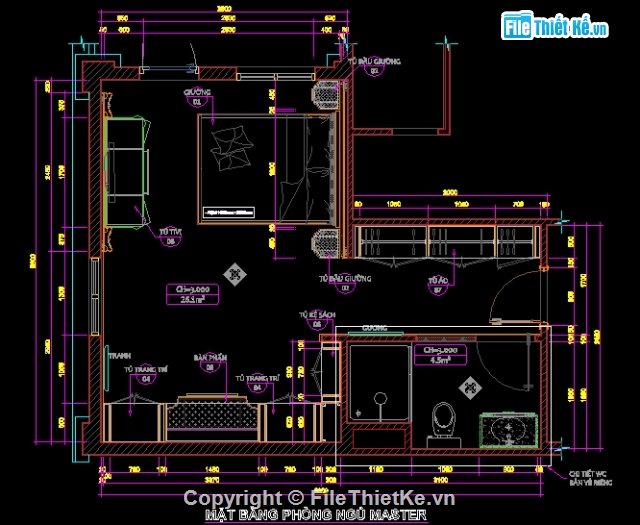 cad nội thất,nội thất cổ điển,nội thất Master