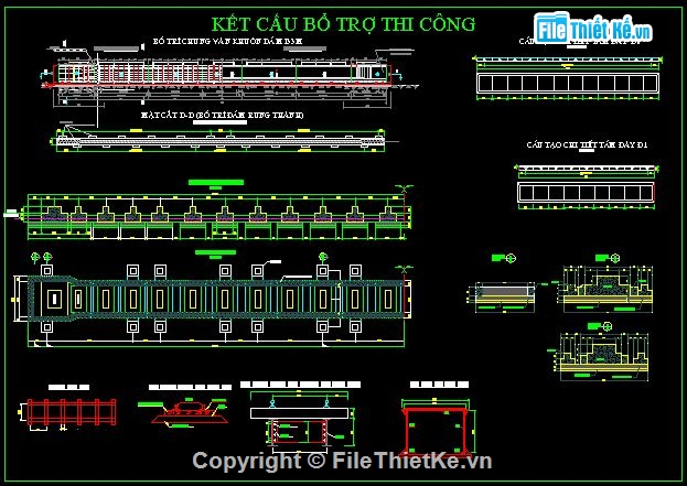 Bản vẽ kĩ thuật,thi công cầu,công trình,bien phap thi cong ket cau nhip,cac buoc thi cong ket cau nhip,thi cong ket cau nhip bang gia long mon