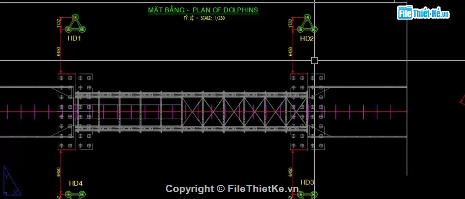 bản vẽ trụ,bản vẽ trụ hướng dòng,trụ hướng dòng