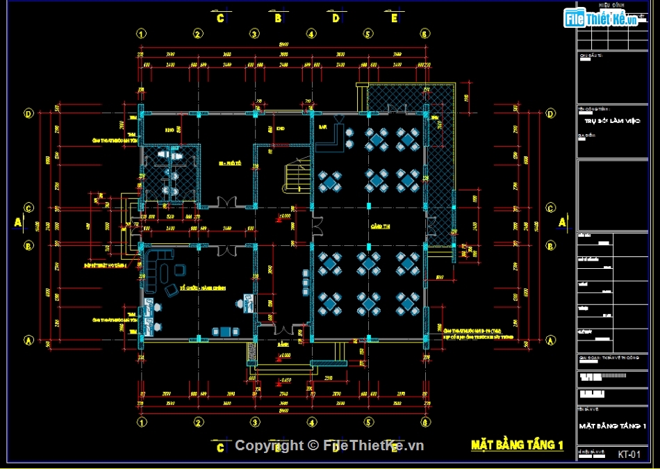 Trụ sở công ty 4 tầng,Bản vẽ trụ sở công ty,Thiết kế trụ sở công ty 18x14.4m,File cad trụ sở công ty 4 tầng,File autocad trụ sở công ty 4 tầng