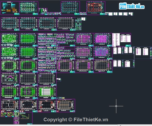 Bản vẽ cad Trung tâm,trung tâm thương mại,Trung tâm dịch vụ và thương mại 3 tầng,bản vẽ chợ