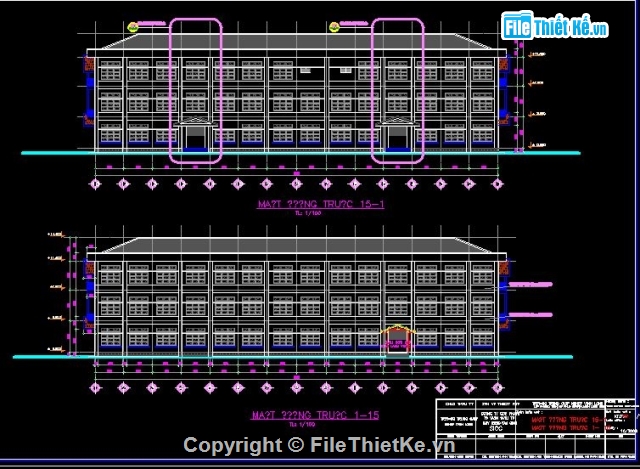 Bản vẽ full,PCCC,dạy nghề,kích thước 27x50.62m,bản vẽ trường dậy nghề